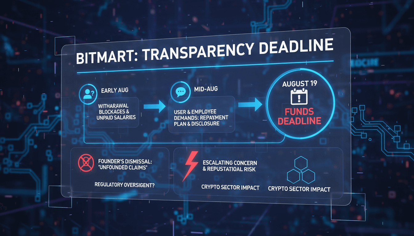 BitMart cryptocurrency exchange under scrutiny for withdrawal blockages
