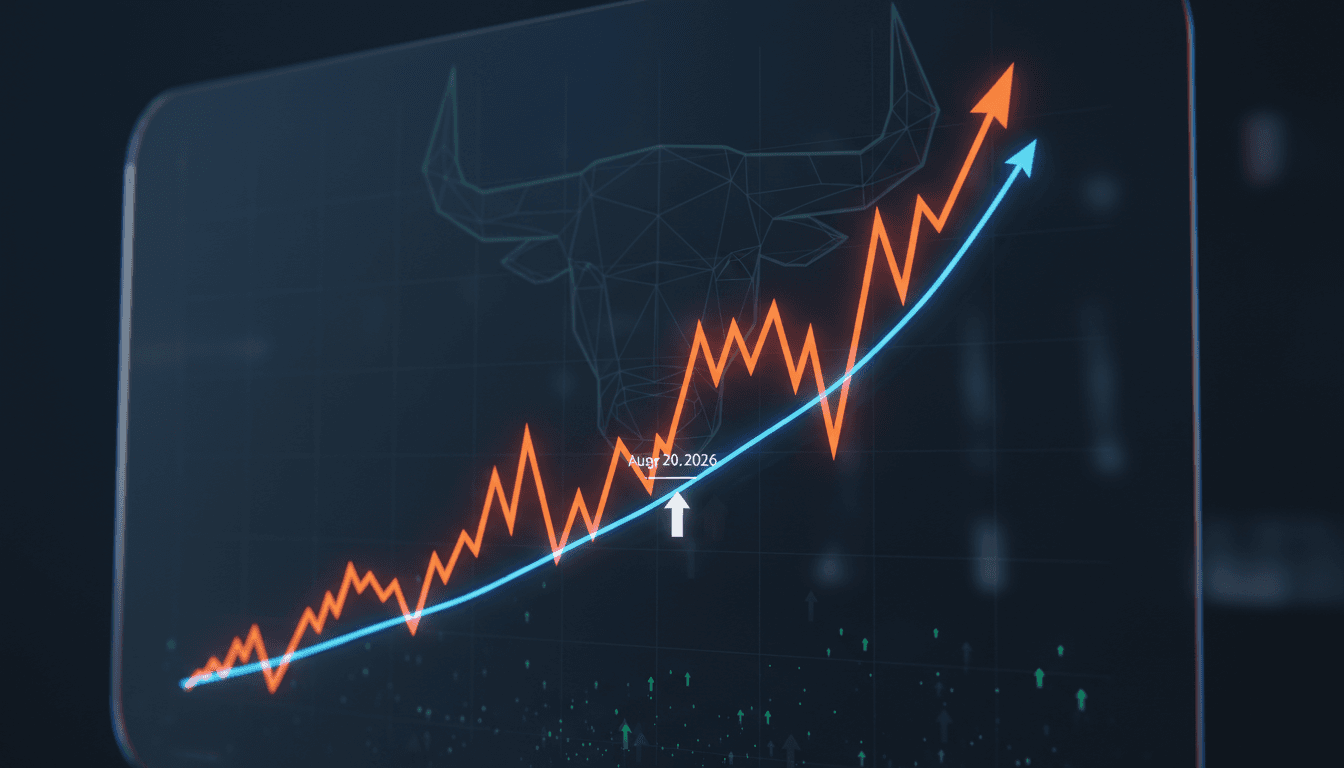 A chart showing Bitcoin's price movement and its 200-day moving average, highlighting the recent breakout.
