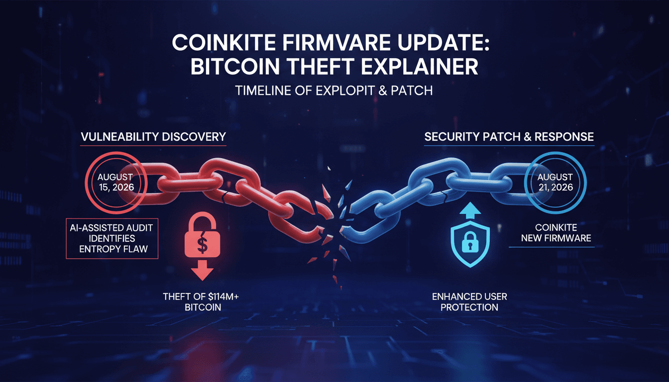 Coinkite Releases Firmware Update After Major Bitcoin Theft Due to Entropy Flaw