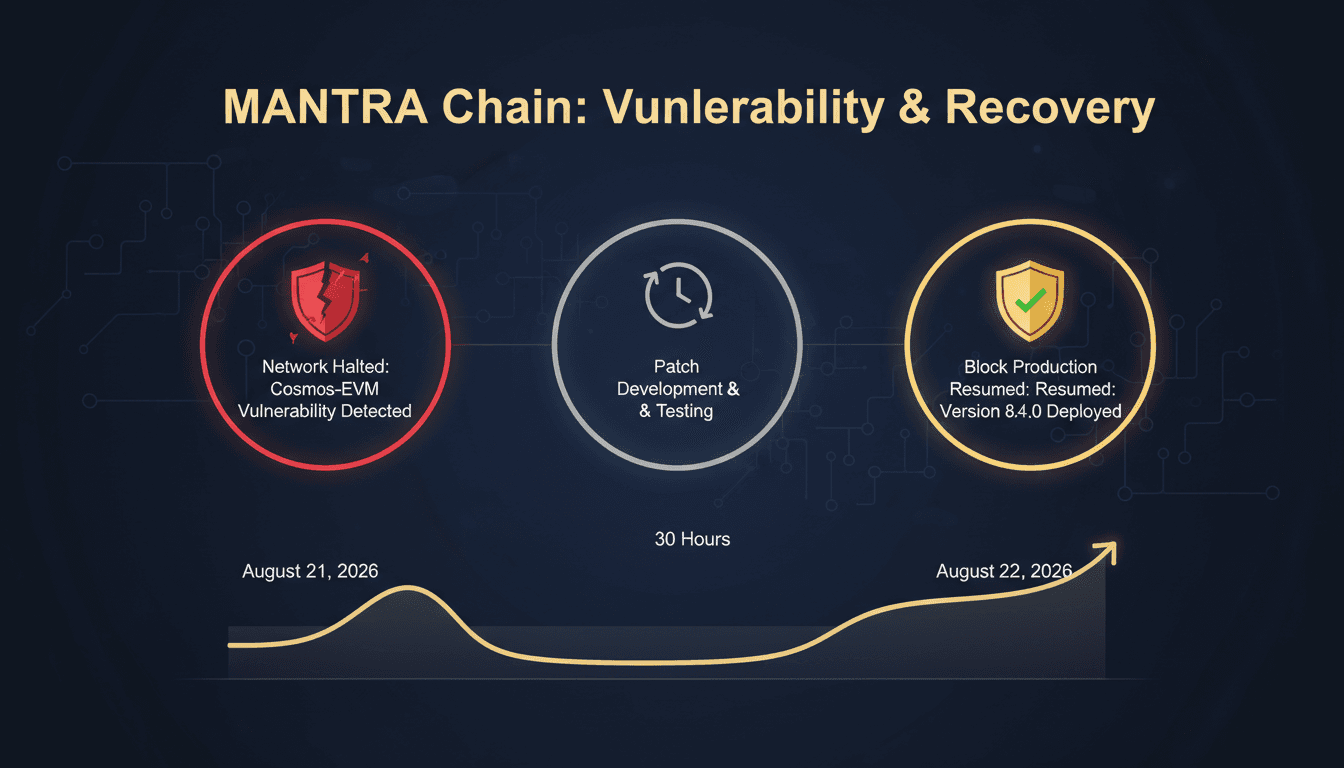 MANTRA Chain Resumes Block Production After Addressing Cosmos-EVM Vulnerability