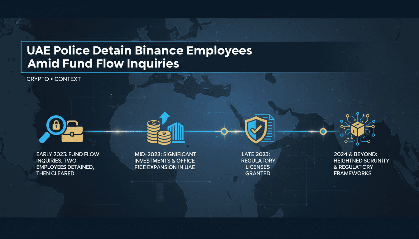 UAE Police Detain Binance Employees Amid Fund Flow Inquiries