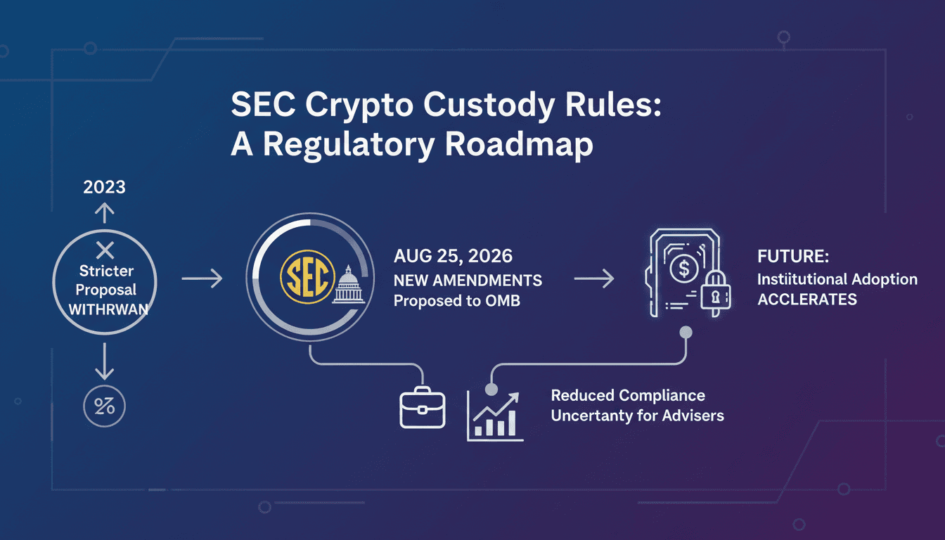 Infographic showing SEC custody rule timeline and implications for investment advisers.