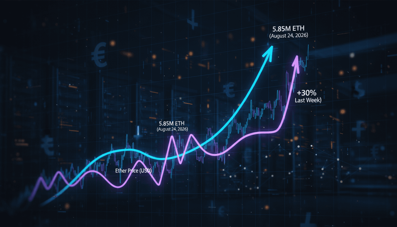 A chart showing Bitmine's ETH holdings growth and Ethereum price trends over time.