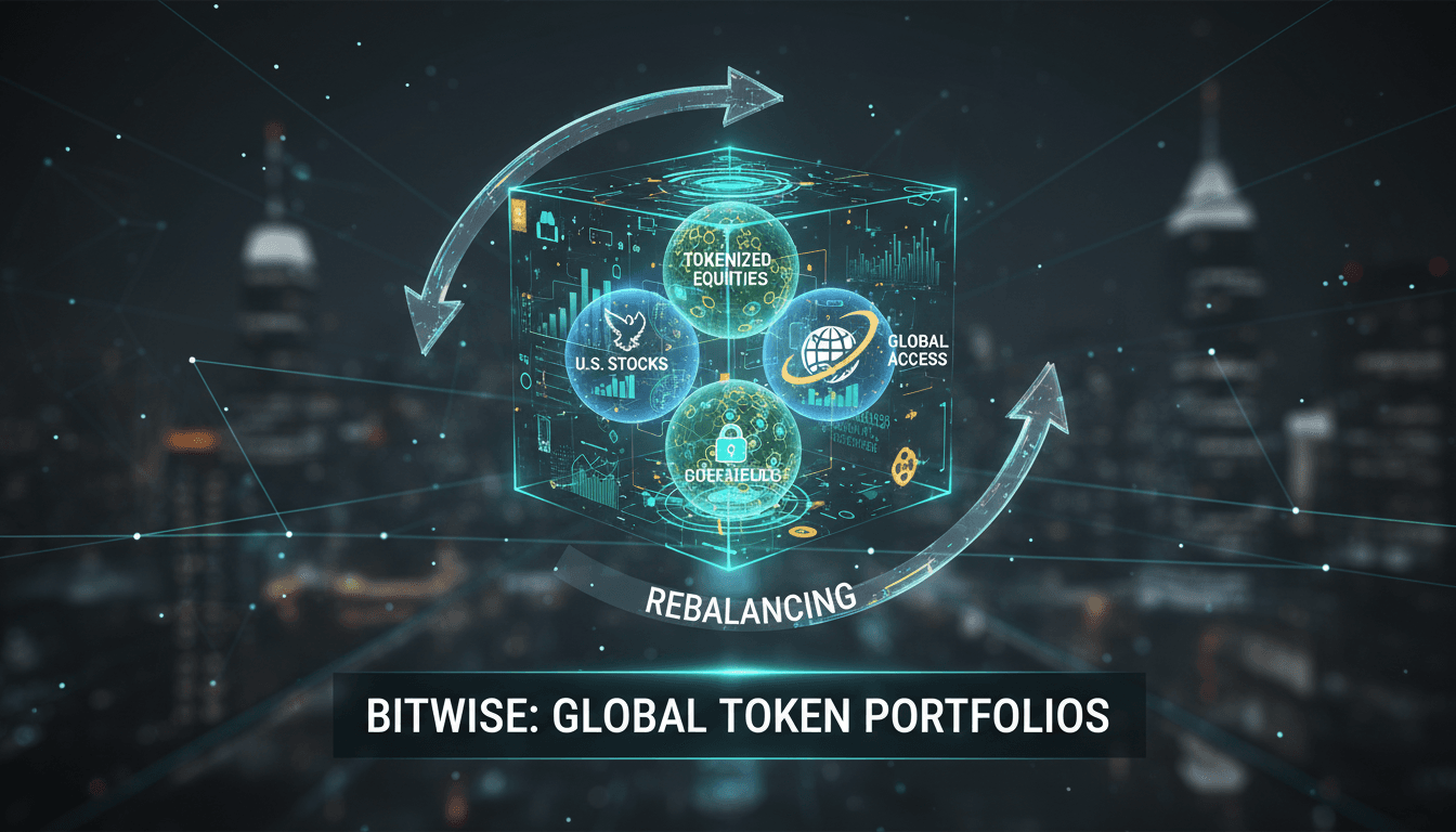 Visual representation of Bitwise's Automated Token Portfolios showcasing thematic investment strategies in tokenized stocks.