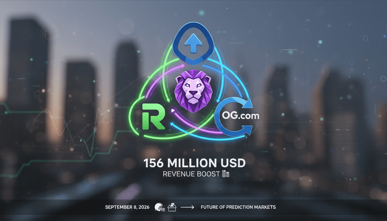 Graphic illustrating Robinhood's partnership with Crypto.com and OG.com, featuring key financial figures.
