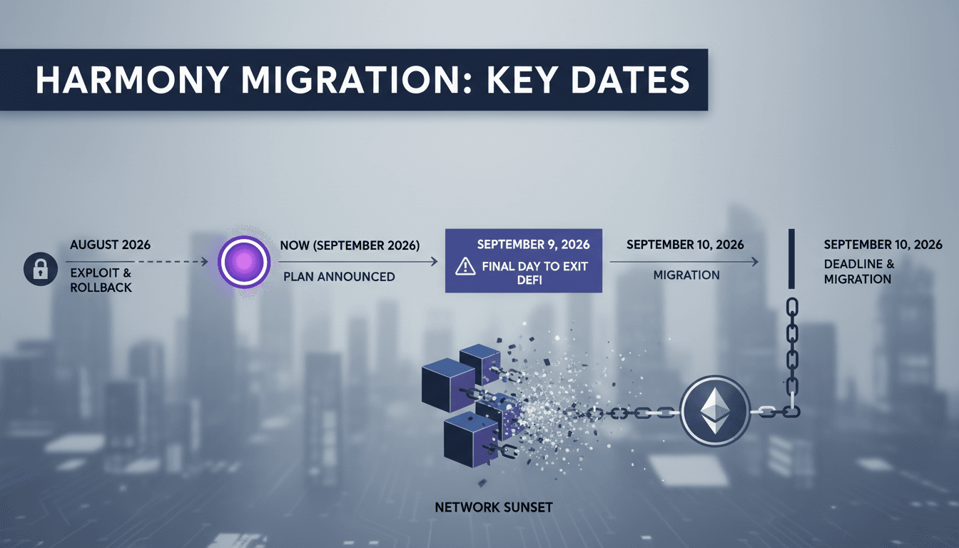 Harmony Announces Deadline for ONE Token Holders to Exit DeFi Positions Before Ethereum Migration