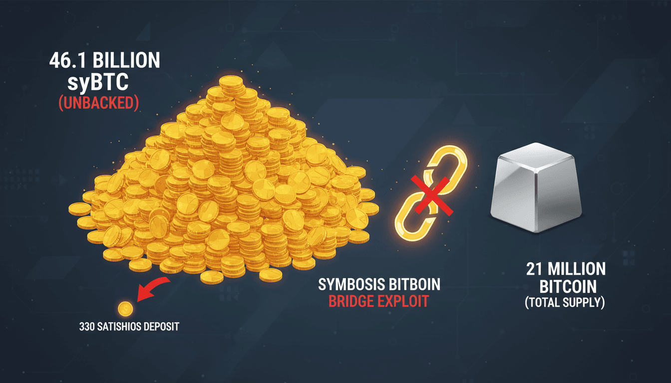 Symbiosis Bitcoin Bridge Exploit Results in Minting of 46.1 Billion Unbacked syBTC Tokens