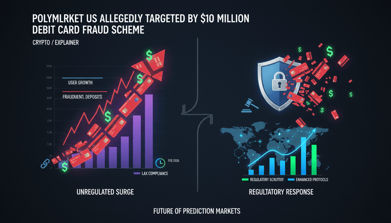 Infographic showing the rise of fraud in prediction markets and regulatory responses.