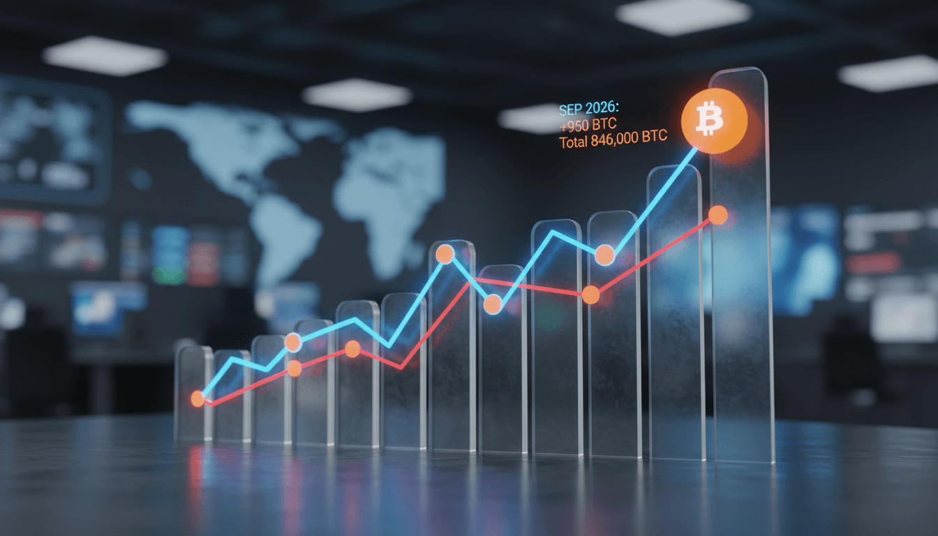 A chart showing Strategy Inc.'s Bitcoin holdings and market price trends over time.