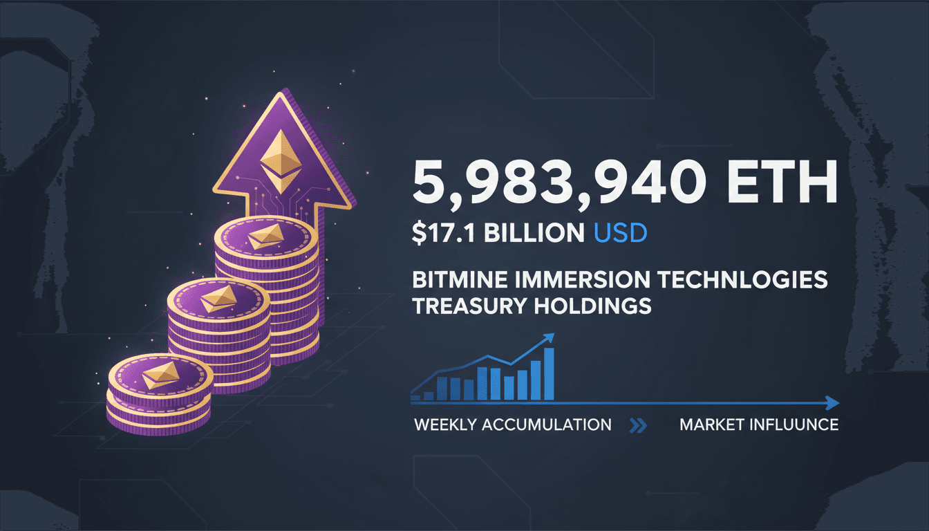 BitMine Immersion Technologies Reports Significant Ethereum Treasury Holdings