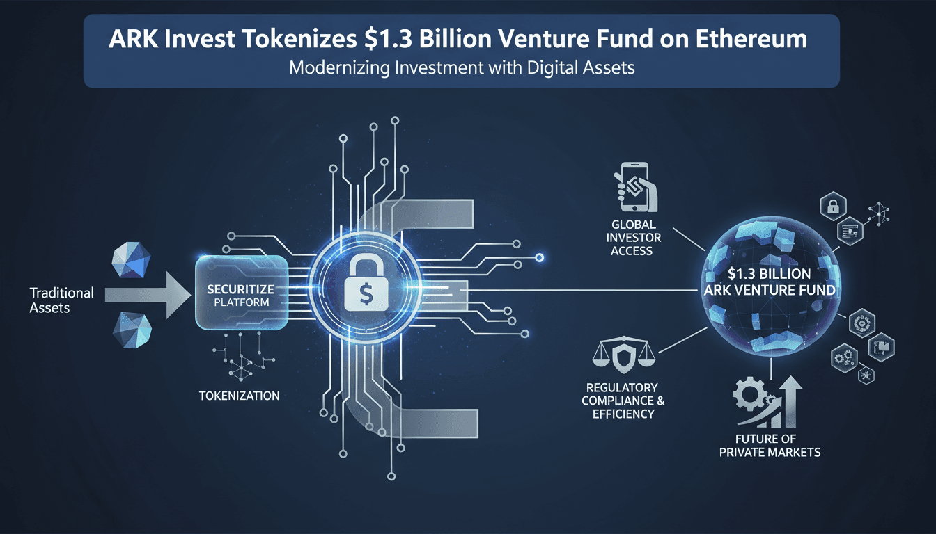 ARK Invest Tokenizes $1.3 Billion Venture Fund on Ethereum