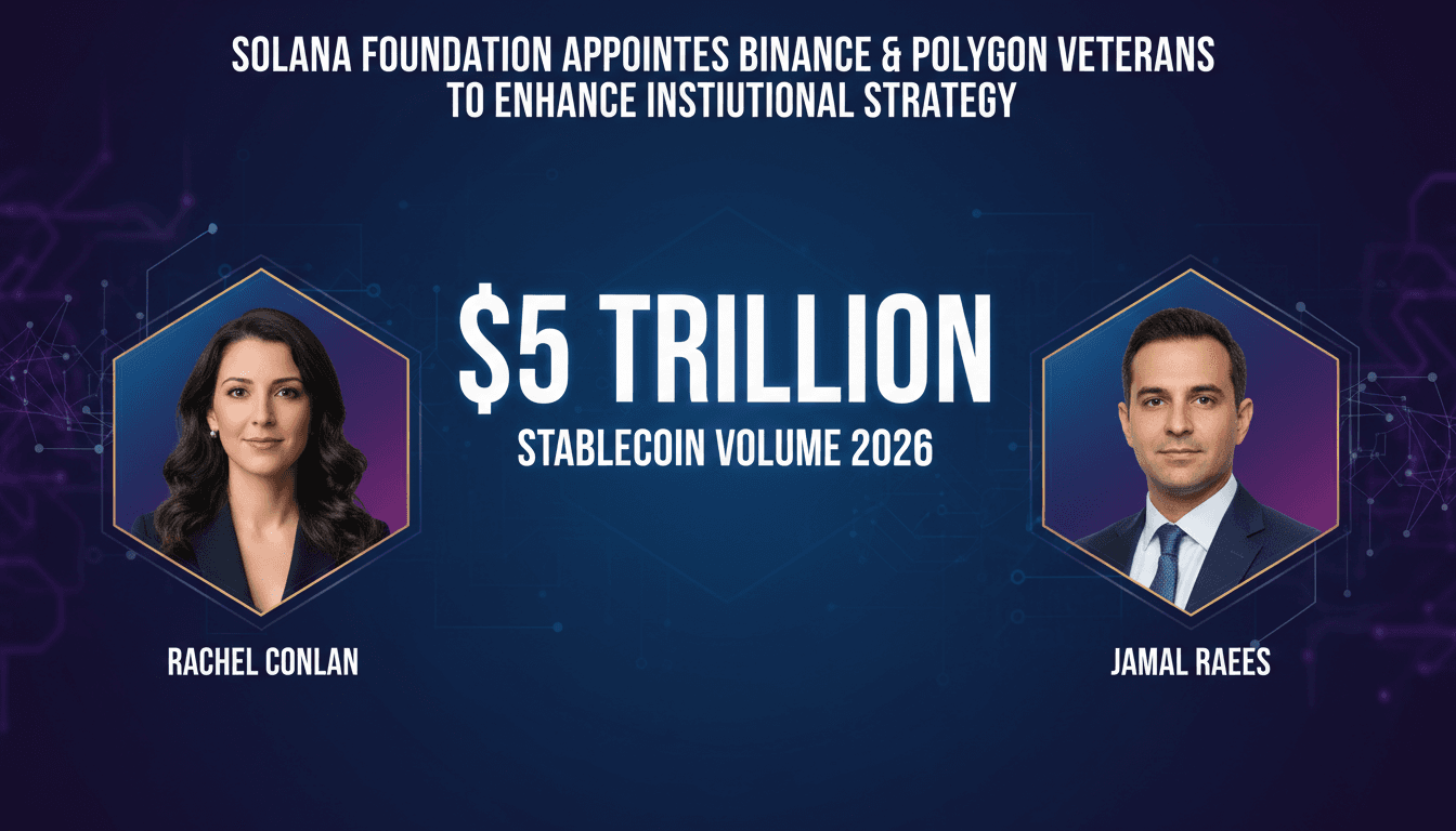 Solana Foundation Appoints Binance and Polygon Veterans to Enhance Institutional Strategy