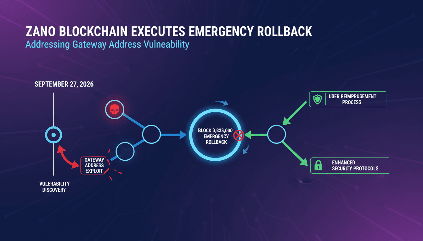 Zano Blockchain Executes Emergency Rollback to Address Gateway Address Vulnerability