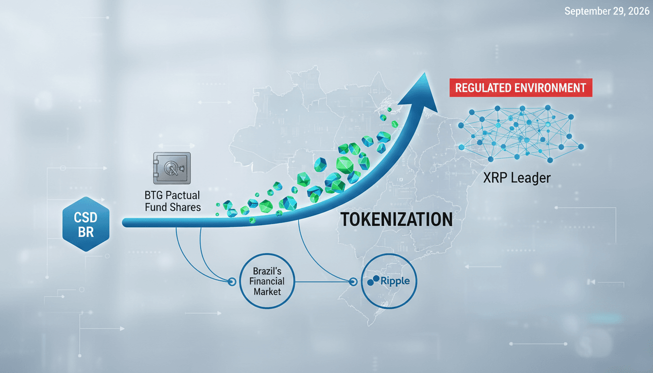 CSD BR Launches Live Tokenization of BTG Pactual Fund Shares on XRP Ledger