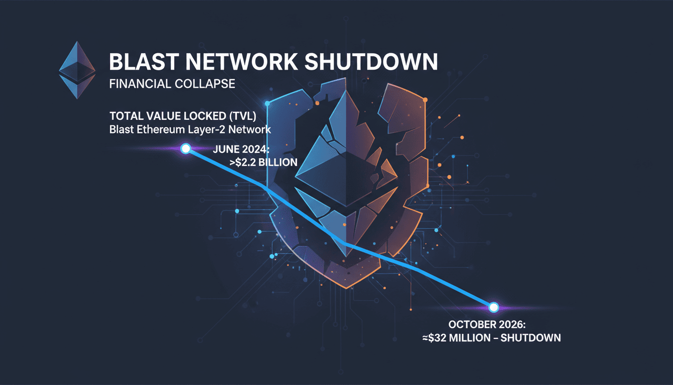 Blast Ethereum Layer-2 Network to Shut Down by October 2026 Due to Financial Unsustainability