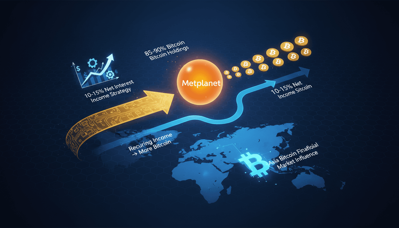 Infographic showing Metaplanet's capital allocation strategy and Bitcoin holdings.