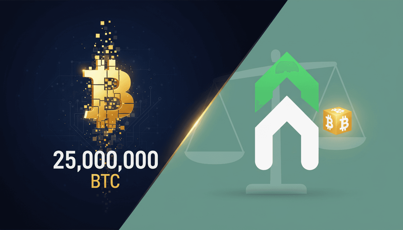 A visual representation of Robinhood's $25 million Bitcoin acquisition for its corporate balance sheet.