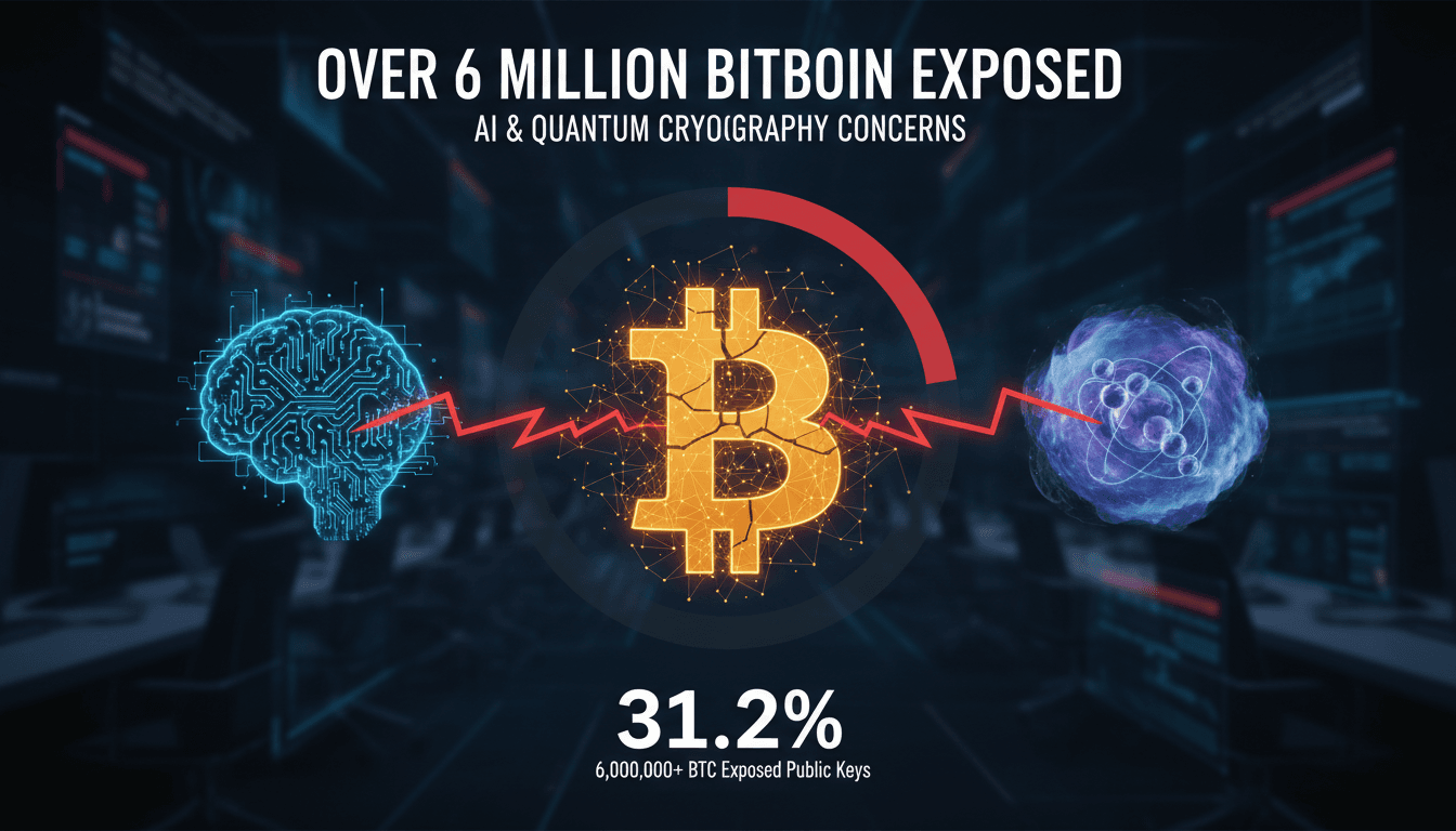 Over 6 Million Bitcoin Exposed Amid AI and Quantum Cryptography Concerns