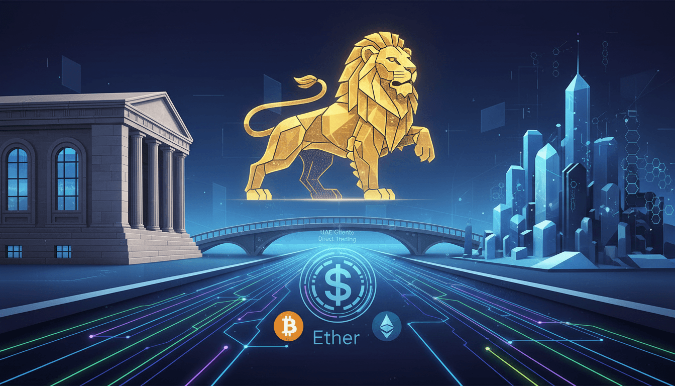 A modern banking interface showcasing cryptocurrency trading options for affluent clients at Standard Chartered.