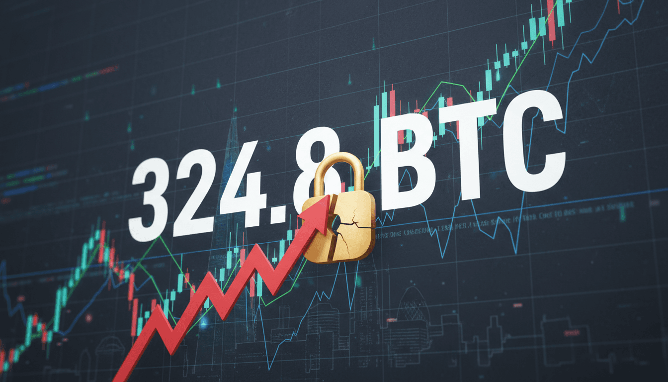 A graphic illustrating the £26 million claim against BitMEX with cryptocurrency trading elements.
