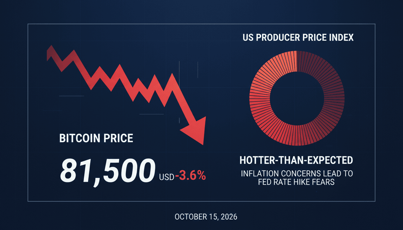 A graph illustrating Bitcoin's price drop alongside US inflation data trends.