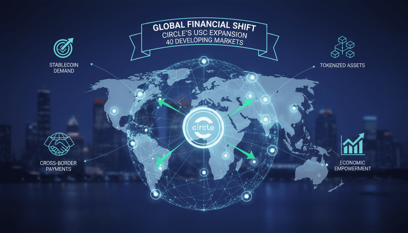 Infographic showing Circle's expansion strategy and its impact on developing markets.