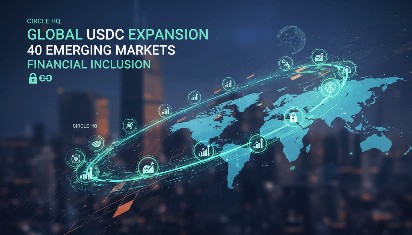 Infographic showing USDC growth and its impact on emerging markets.