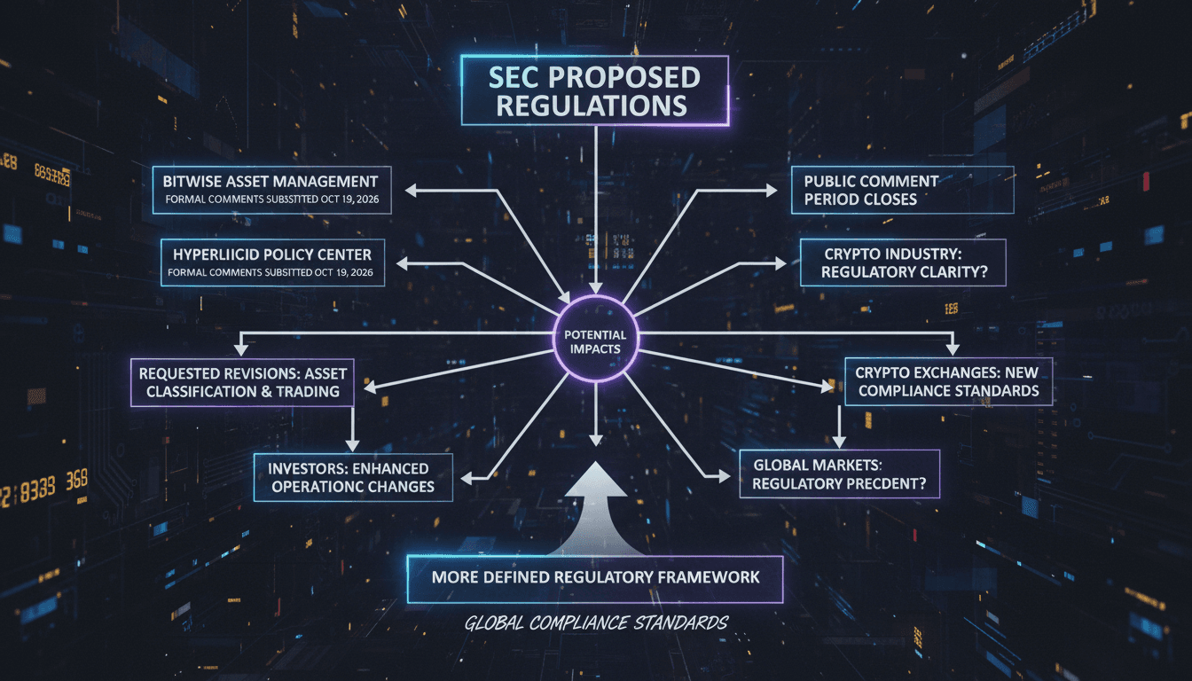 A flowchart showing the impact of SEC's proposed crypto regulations on asset managers and token issuers.