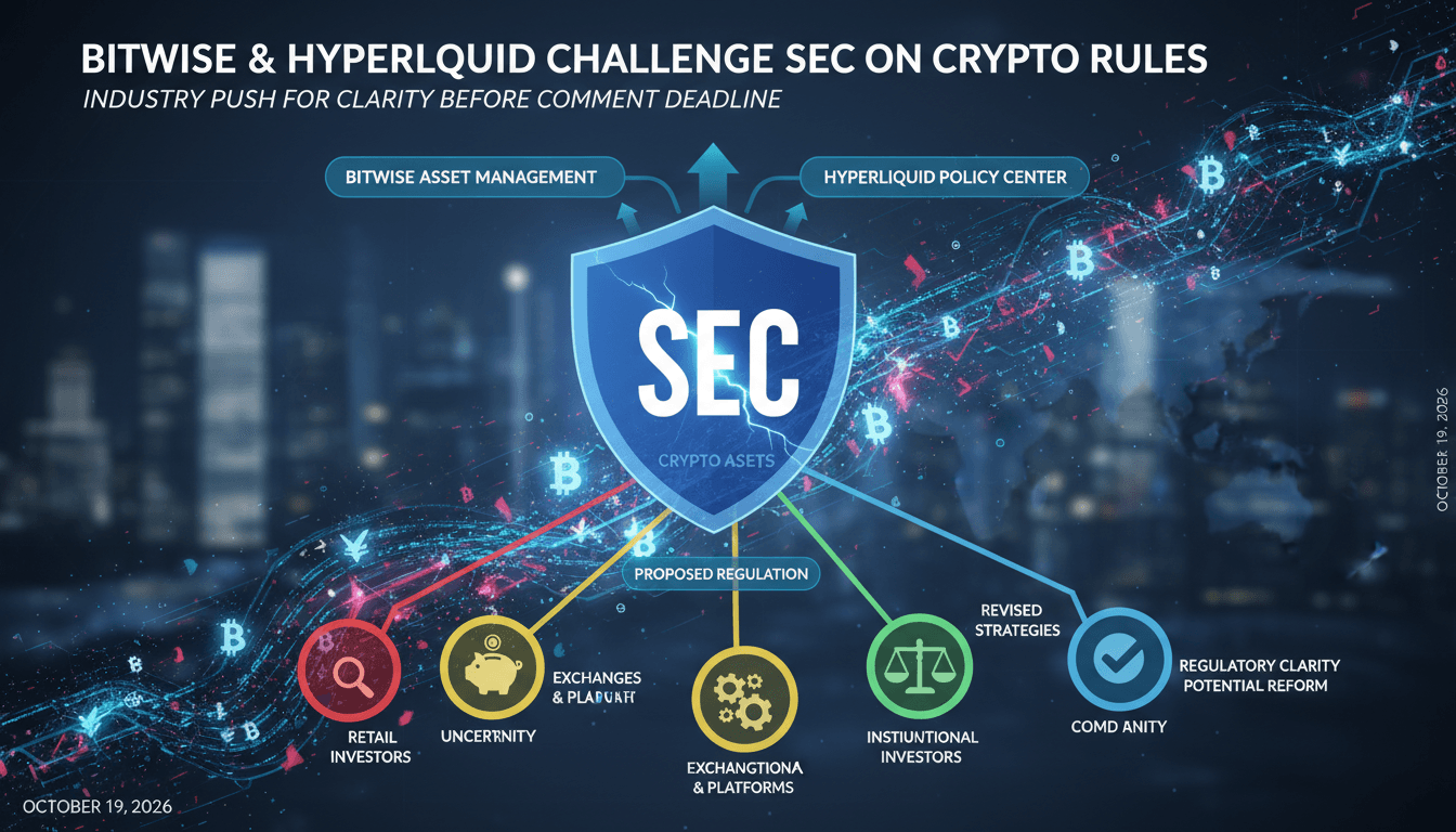 Infographic showing SEC's proposed regulations on crypto assets and their impact on investment and compliance.