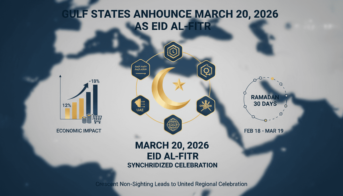 Gulf States Announce March 20, 2026, as Eid al-Fitr Following Crescent Non-Sighting