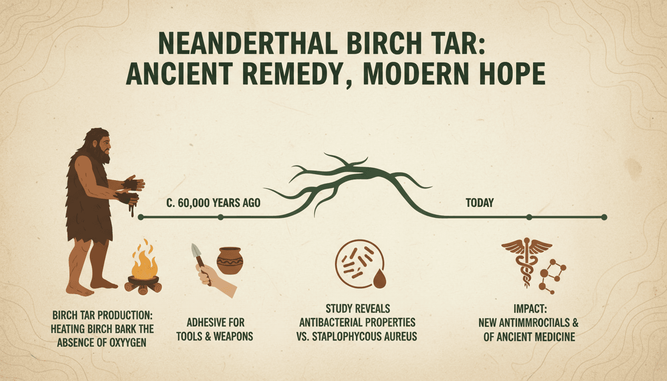 Neanderthal birch tar shown to have antibacterial properties in recent study
