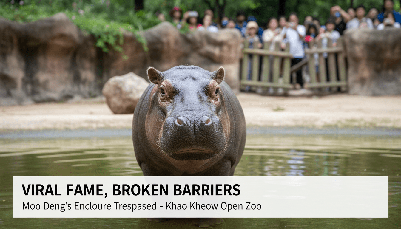 Thai man arrested for trespassing into viral pygmy hippo enclosure