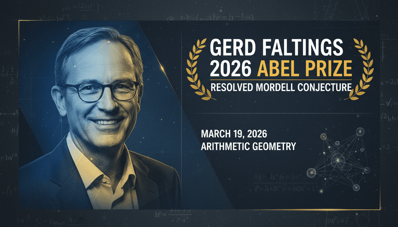 Gerd Faltings awarded 2026 Abel Prize for resolving Mordell conjecture