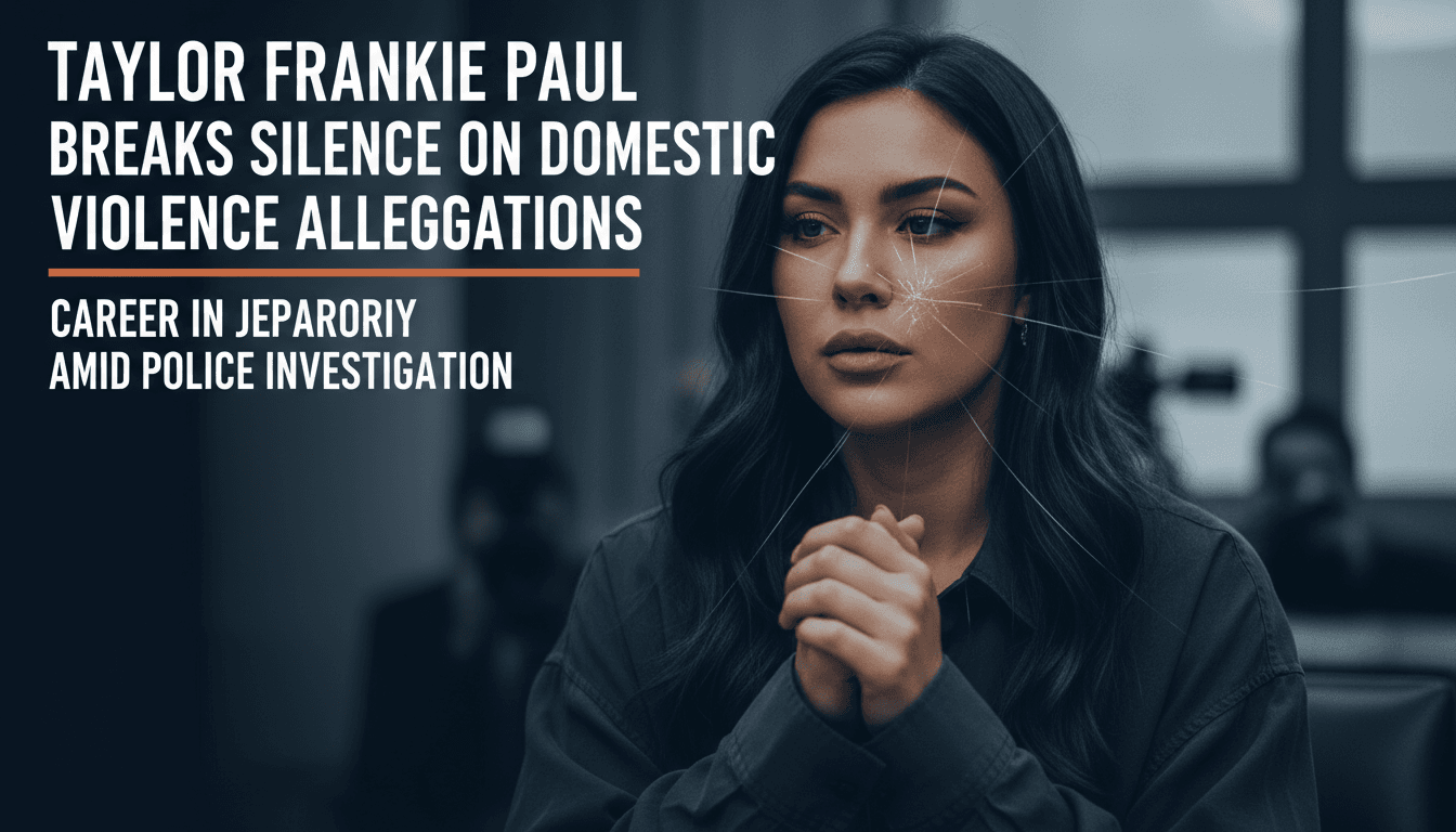Taylor Frankie Paul Addresses Domestic Violence Allegations Amid Ongoing Investigation