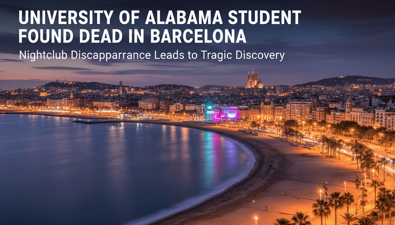 University of Alabama Student Found Dead in Barcelona After Nightclub Disappearance