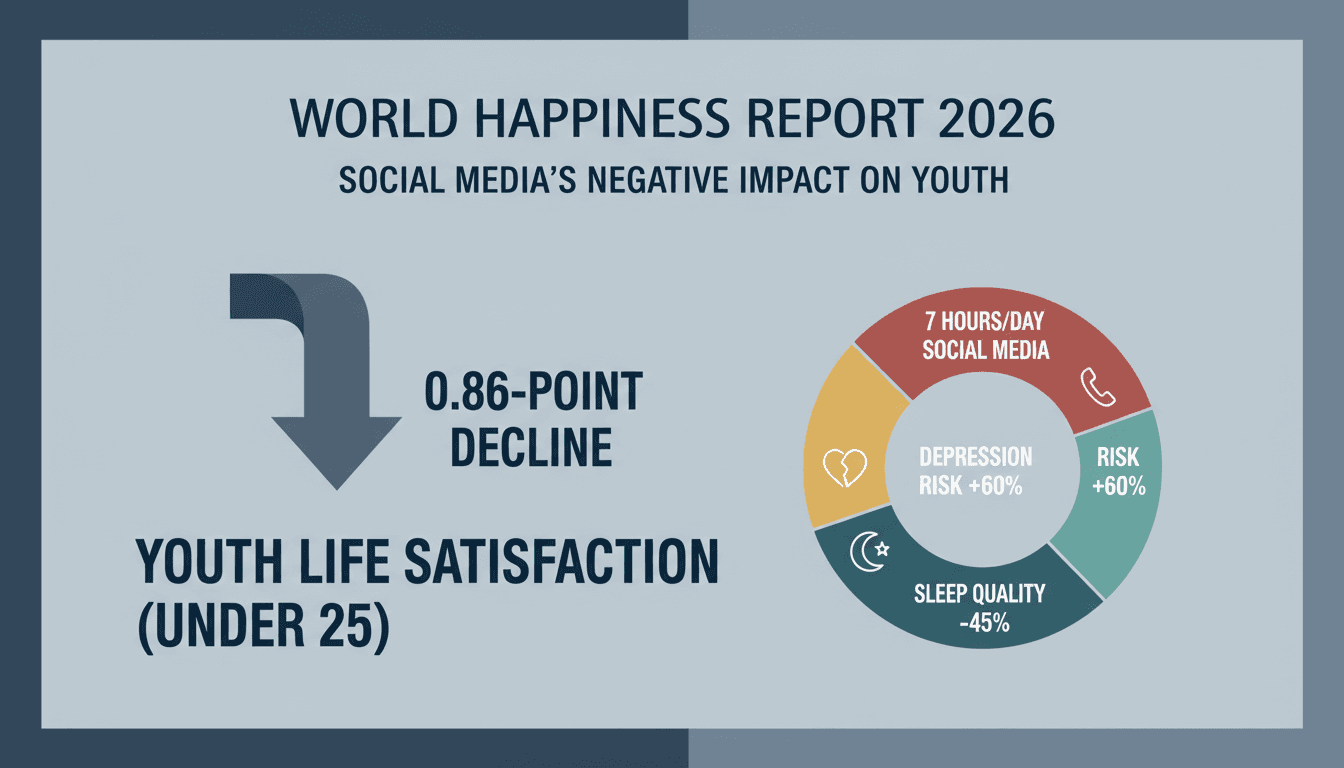 World Happiness Report 2026 Highlights Social Media's Negative Impact on Youth Wellbeing