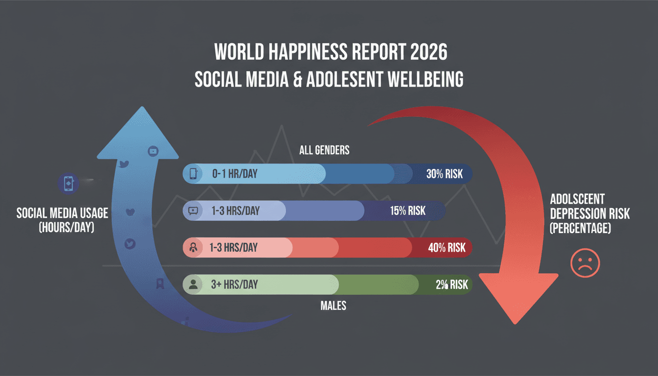 World Happiness Report 2026 Links Social Media Use to Declining Adolescent Wellbeing in Western Nations
