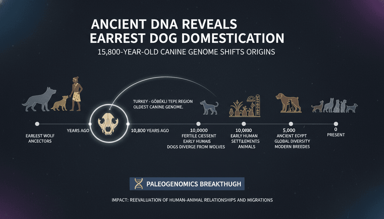 Ancient DNA Reveals 15,800-Year-Old Canine Genome as Earliest Evidence of Dog Domestication