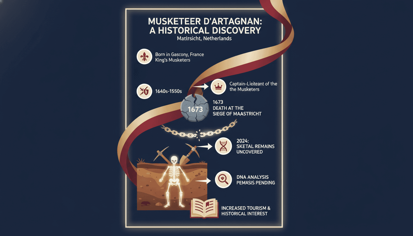 Skeleton of Historical Musketeer Charles de Batz de Castelmore d'Artagnan Discovered in Maastricht