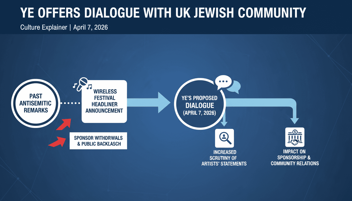 Ye Offers Dialogue with UK Jewish Community Following Festival Antisemitism Controversy