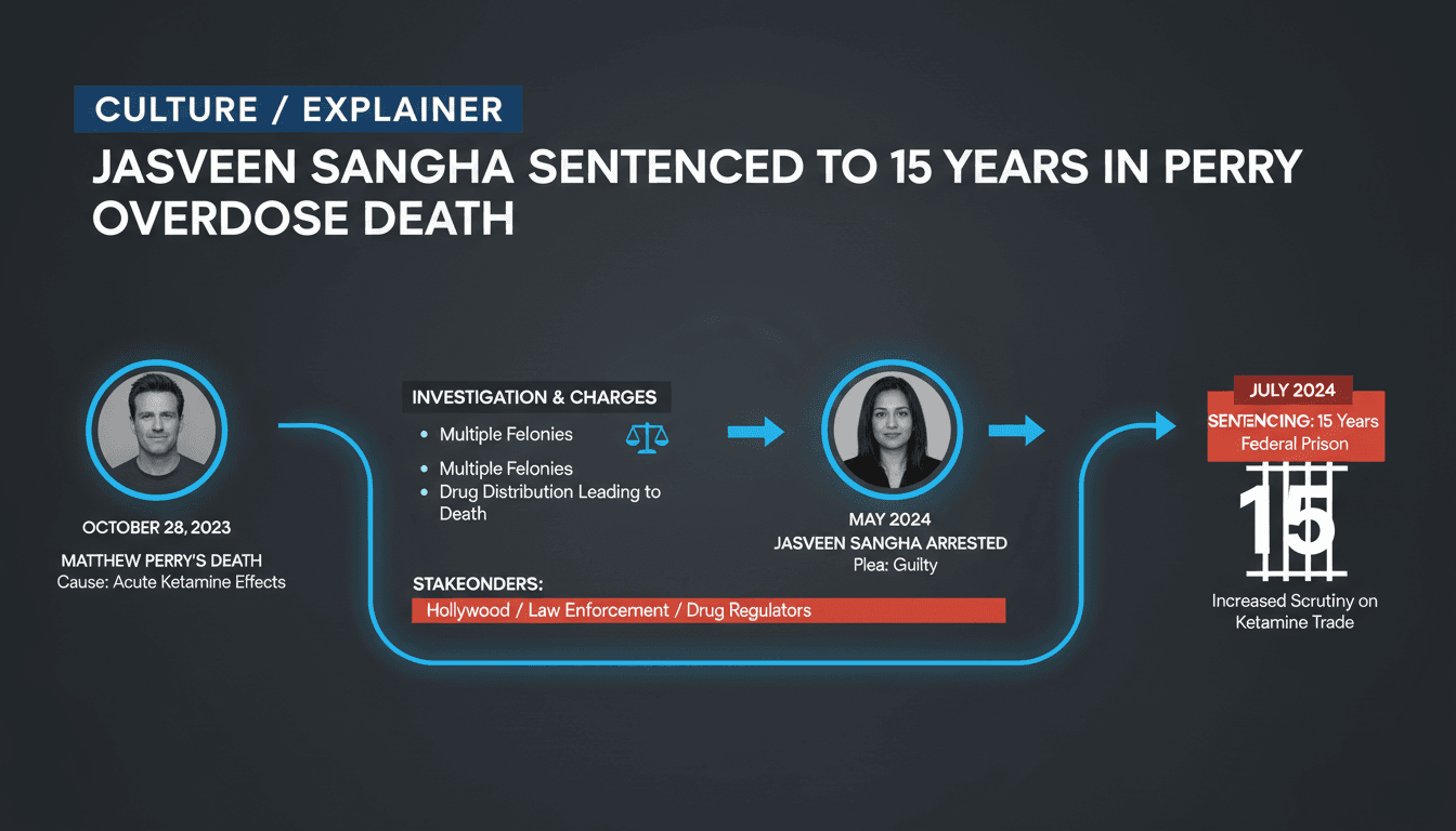 Jasveen Sangha Sentenced to 15 Years for Role in Matthew Perry's Overdose Death