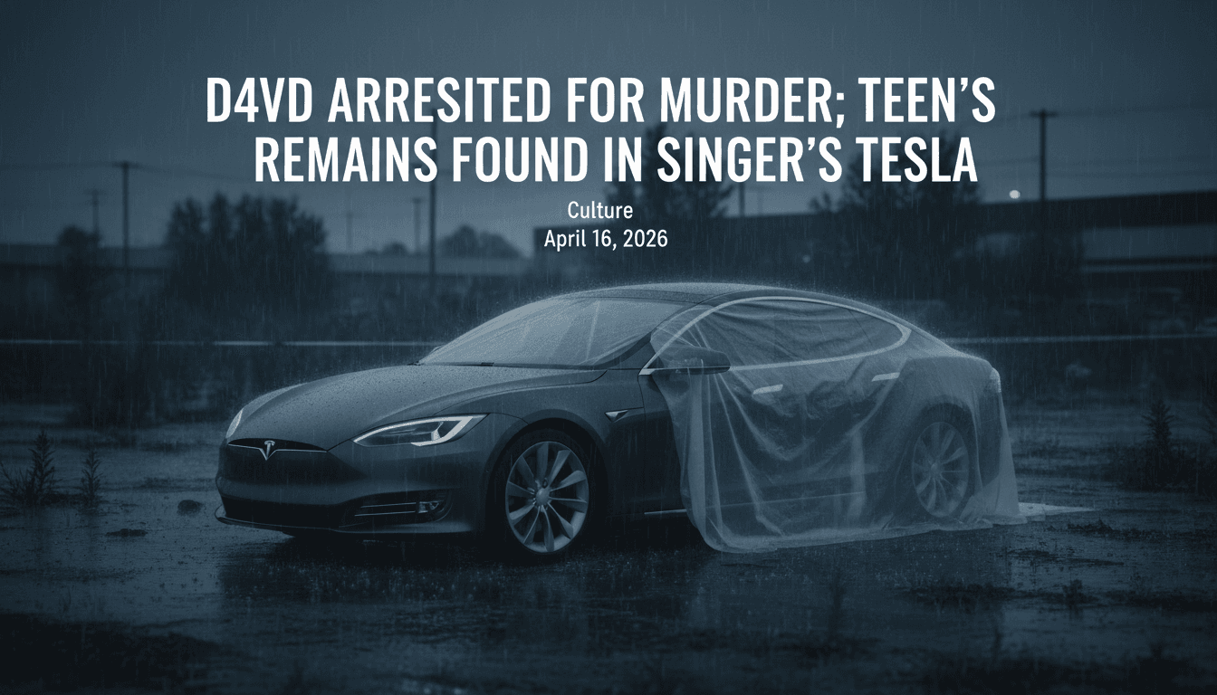 Singer D4vd Arrested on Suspicion of Murdering 14-Year-Old Celeste Rivas Hernandez