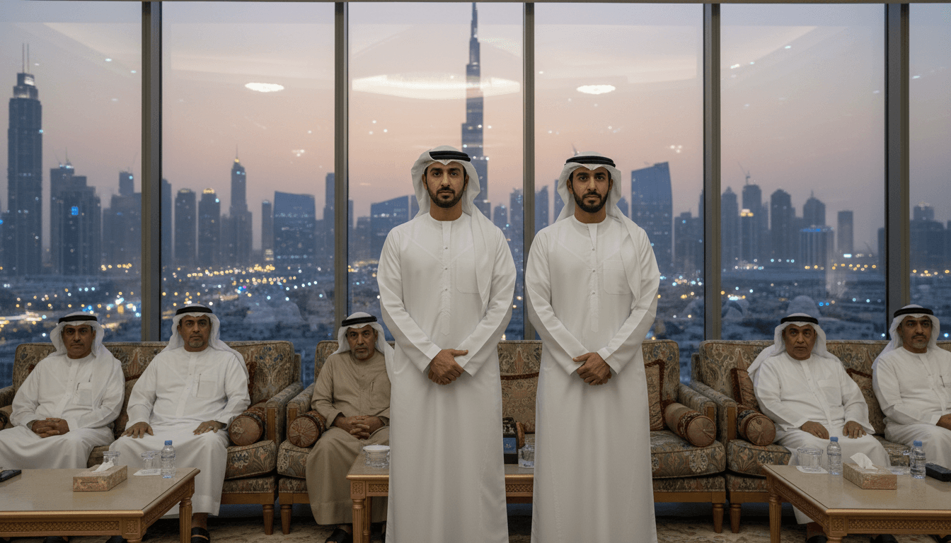 Sheikh Hamdan and Sheikh Ahmed Offer Condolences for Hussein Masoud Hadi Al-Ahbabi