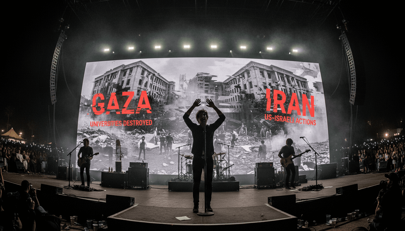 The Strokes' Coachella Performance Features Controversial Video Montage on Gaza and Iran