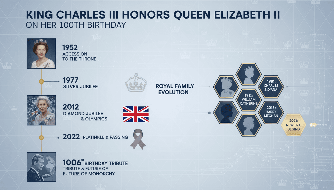 King Charles III honors Queen Elizabeth II on her 100th birthday