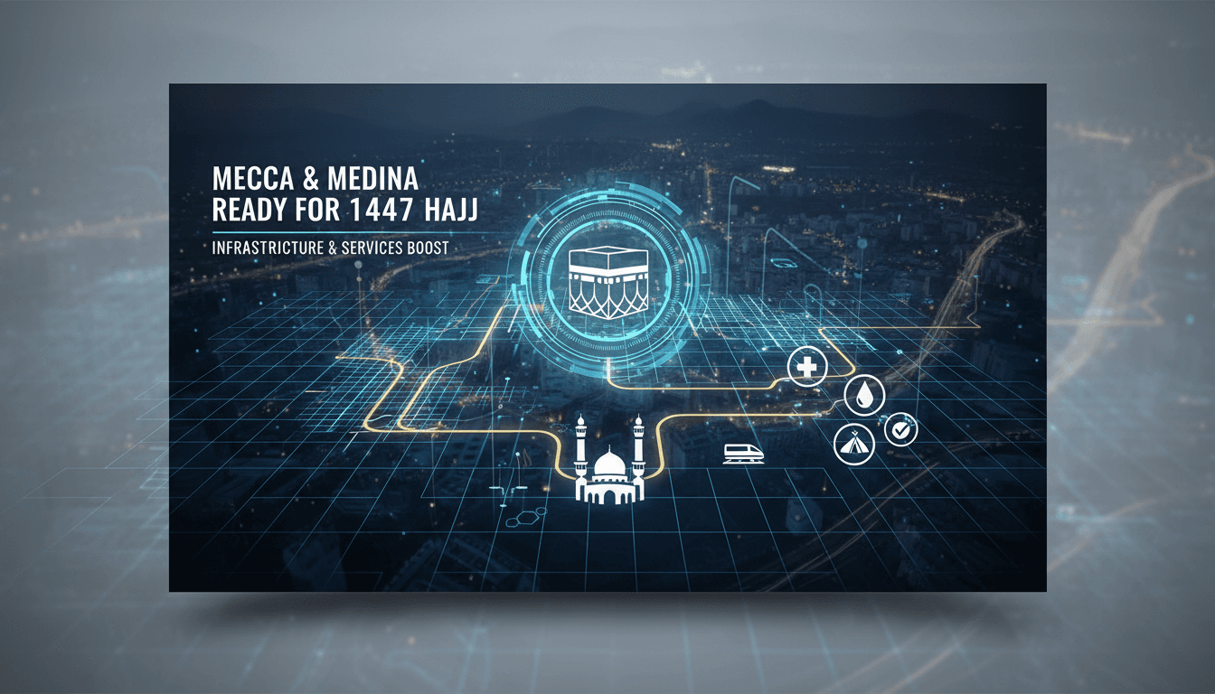 Pilgrims in Mecca during the Hajj season with new facilities.