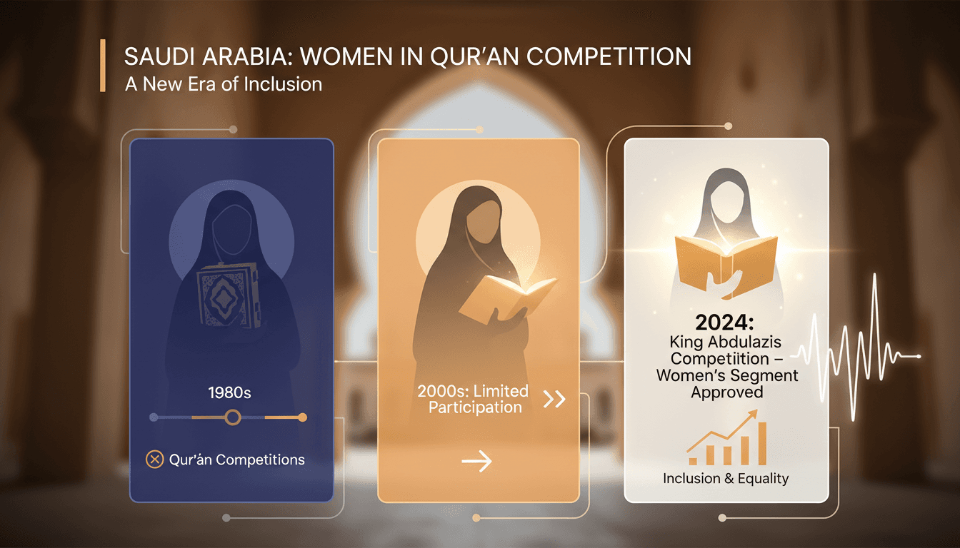 Women participating in the Qur’an competition in Saudi Arabia.