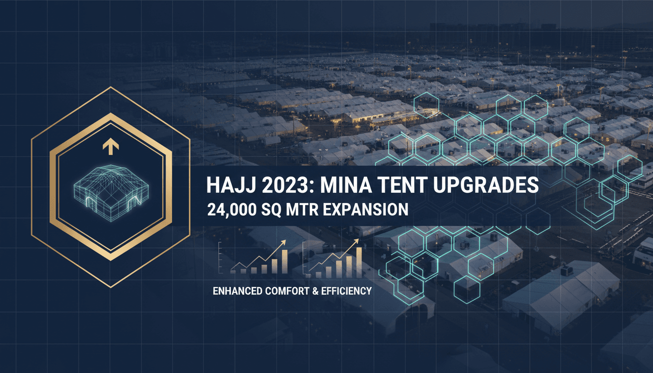Upgraded pilgrim tents in Mina for Hajj 2023