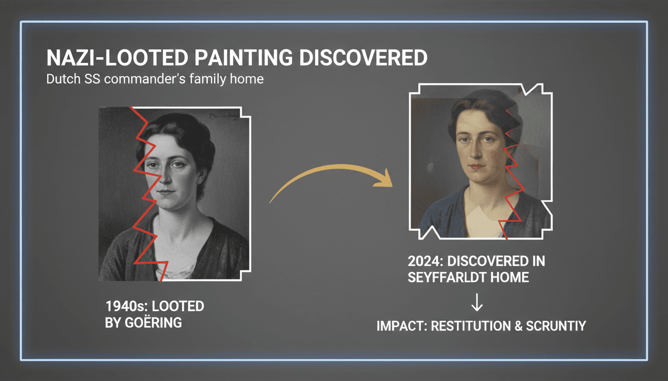 Portrait by Toon Kelder discovered in Dutch SS commander's family home