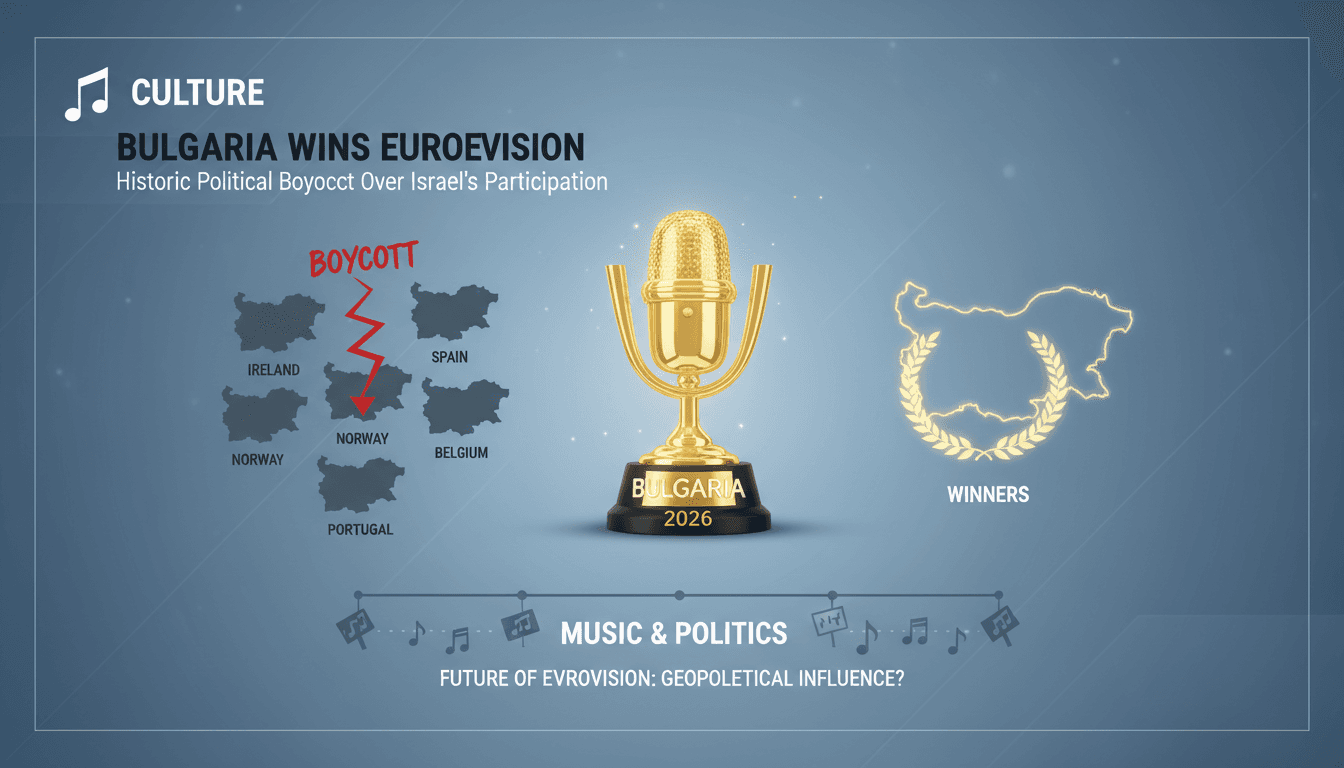 Bulgaria wins Eurovision amid historic political boycott over Israel's participation